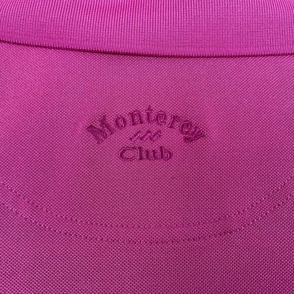 Humane Society of Rome Polo Shirt Large Pink Monterey Club with Bank Logo on Sle - Picture 8 of 9
